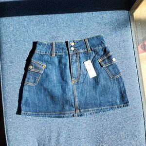 NWT PACSUN:  Denim Mini Skirt, Size S, Dark Wash